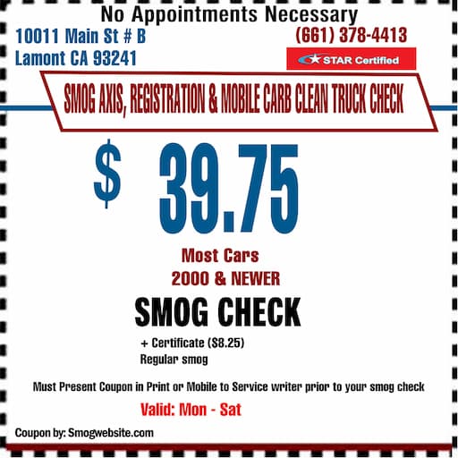 Smog Check Coupon Lamont